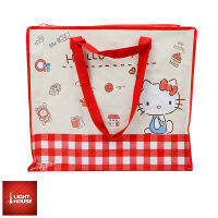 ถุงกระสอบ ราคาส่ง ทักแชท กระเป๋า ฟาง ลิขสิทธิ์ Size M ลาย Hello Kitty (ทรงนอน) C208-KT-181 กระเป๋ากระสอบ กระเป๋าแม่ค้า ถุงแม่ค้า กระเป๋ากันน้ำ