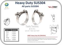 Pack: 2 Pcs-Group M&amp;L OBHDW4: Heavy Duty Clamp-ORBIT(SUS304 All Parts) เข็มขัดสแตนเลส เข็มขัดรัดท่อ แคล้มรัดท่อ กิ๊บรัดท่อ สายรัดท่อ เข็มขัดรัดท่อออบิท