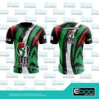 2023 NEW   shirt palestine fashion fashion t  gaza 06 stripe eboq sublimation / baju free palestine microfiber plus big size  (Contact online for free design of more styles: patterns, names, logos, etc.)
