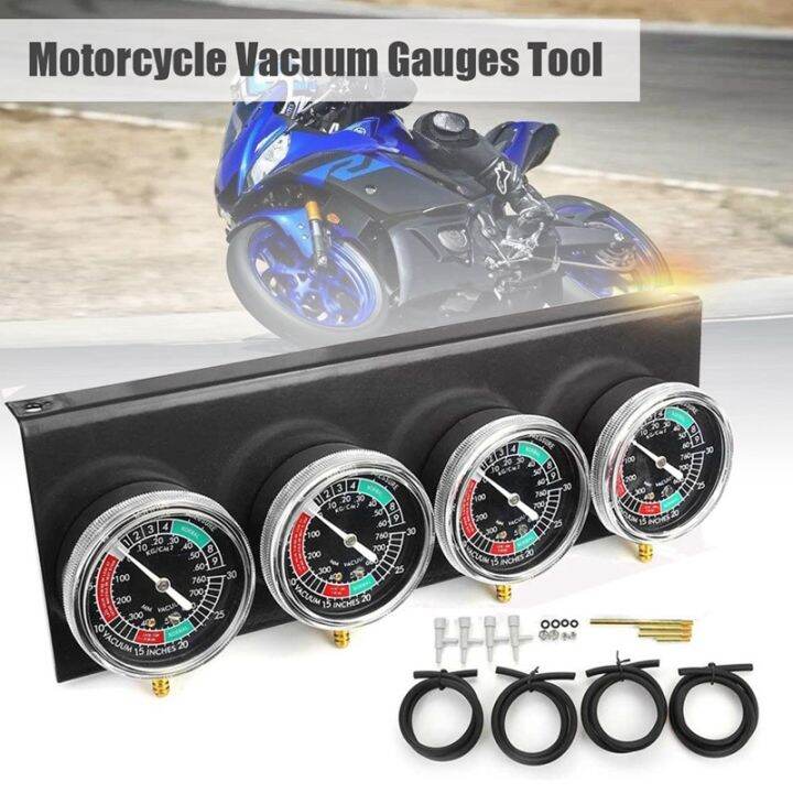 Motorcycle Carburetor Synchronizer Vacuum Gauges Tool Carb Vacuum Gauge
