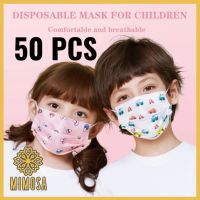 MIMOSA 50 ชิ้น ถูกที่สุด พร้อมส่งไทย หน้ากากอนามัย Face Mask KID TSUMTSUM ผ้าปิดจมูก สองด้านผ้า 3 ชั้น 1 กล่อง