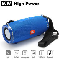 50W High Power TG187 Bluetooth Speaker Waterproof Portable Column For PC Computer Speakers Subwoofer Boom Box Music Center FM TF