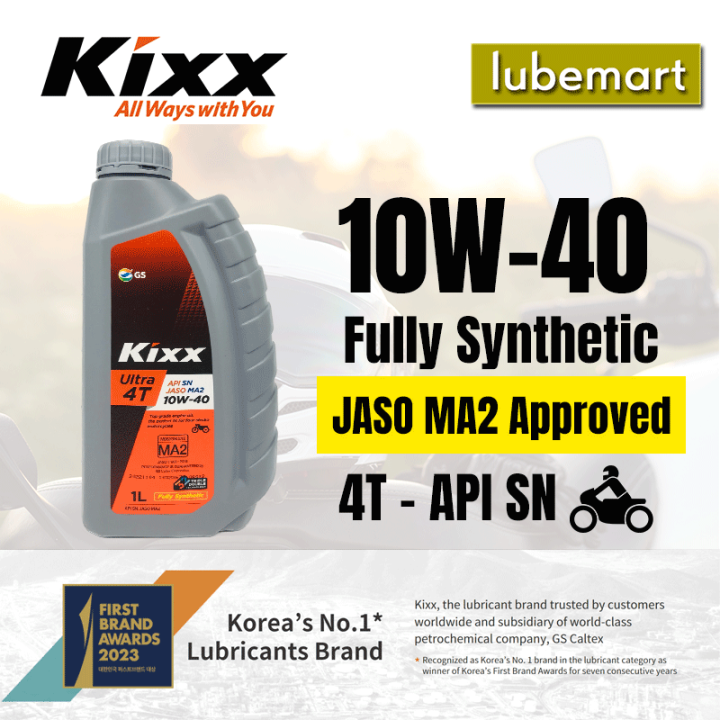 KIXX ULTRA 4T 10W-40 Fully Synthetic Motorcycle Engine Oil (1 Liter ...