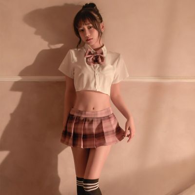 School Girl Japanese Plus Size Costumes Women Sexy Cosplay Lingerie Student Uniform With Miniskirt Cheerleader Outfit New