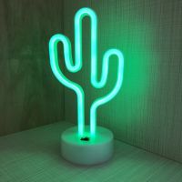 Cactus Neon Sign USB or 3AA Battery Neon Lights Neon Led Fairy For Home Christmas Wedding Bar Decoration Neon Lights Sign Decor Bulbs  LEDs HIDs