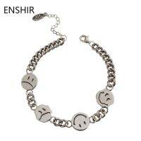 【When the flowers bloom】 ENSHIR Silver Plated Face Shapedfor Women MenJewlery ของขวัญขายส่ง