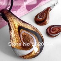 12 SetsLot Lampwork Glass Murano Teardrop Pendant Earrings CHIC