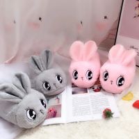 [NEW EXPRESS] Millffy Cute pink rabbit gray bunny slipper cartoon animal plush slippers female winter warm home woman