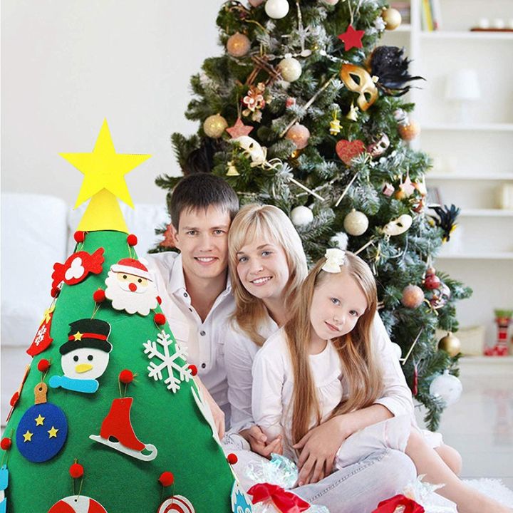 DIY Felt Christmas Tree with 22Pcs Ornaments 3D Toddler Friendly ...