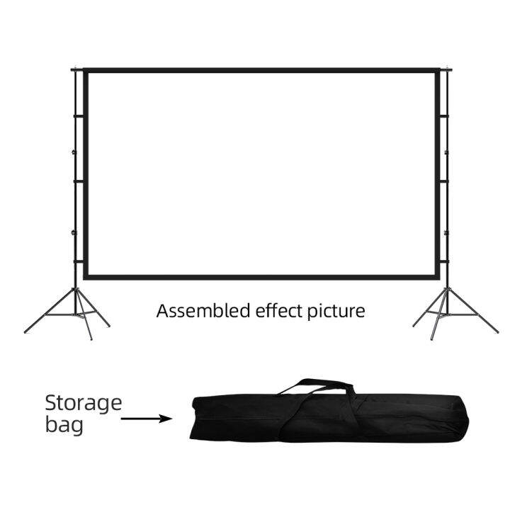Foldable 169 Projector 100 120 150 inch White Outdoor Projection