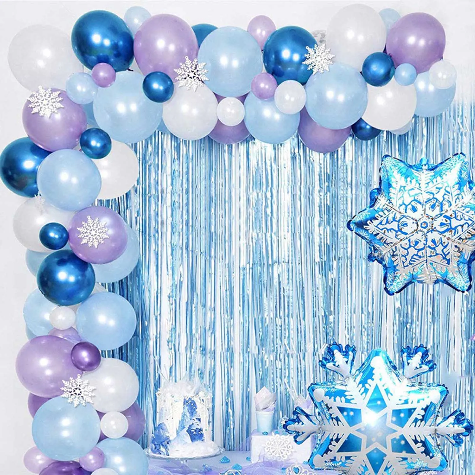 50pcs Frozen Theme Balloon Sets Combination Package Snowflake Latex  Aluminum Film Happy Birthday Party Decoration Background Marriage Party |  Lazada Singapore