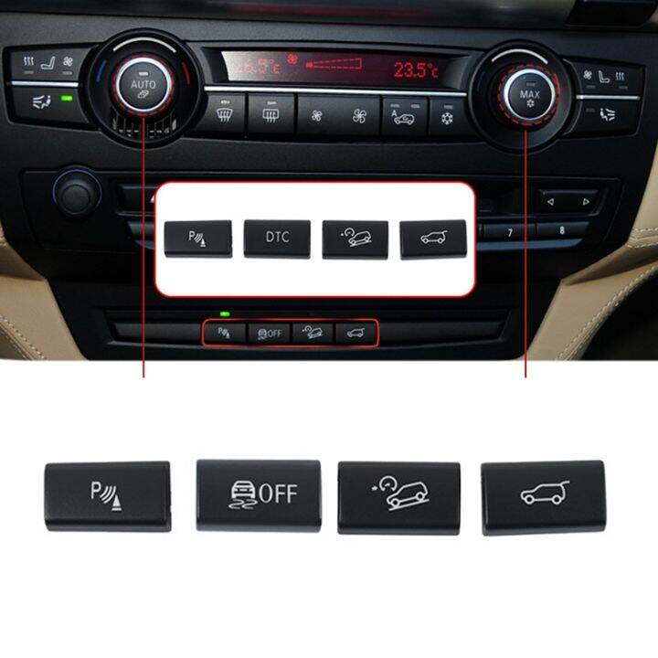 Parking Radar Sensor Switch DTC Button Cover Tailgate Switch Replace Cap for BMW X5 E70 2006