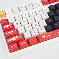 KBDiy 137คีย์ชุด XDA โปรไฟล์ Bloodsport สีแดงข้อความเหมือนกับสำหรับวิศวกรรมคีย์บอร์ดเกม MX สวิทช์ DIY ที่กำหนดเอง PBT ที่สำคัญหมวก