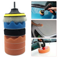 7Pcs Buffing Pad ชุดด้าย4นิ้ว Auto Car Polishing Pad Kit สำหรับรถขัดเจาะอะแดปเตอร์ M10เครื่องมืออุปกรณ์เสริม