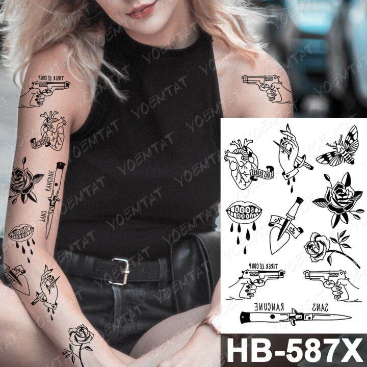 hot-dt-temporary-sticker-gun-old-school-flash-tattoos-lips-arm-fake-tatoo-men