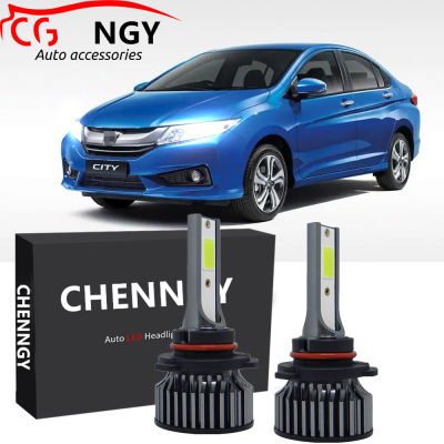 สำหรับ Honda City GM6ปี2014เป็น2020 (ไฟหน้ารถยนต์)-(1คู่) ไฟฉายคาดศีรษะ LED หลอดไฟหน้า6000K 9-32V ชุดแปลงไฟต่ำ LHL CG LY