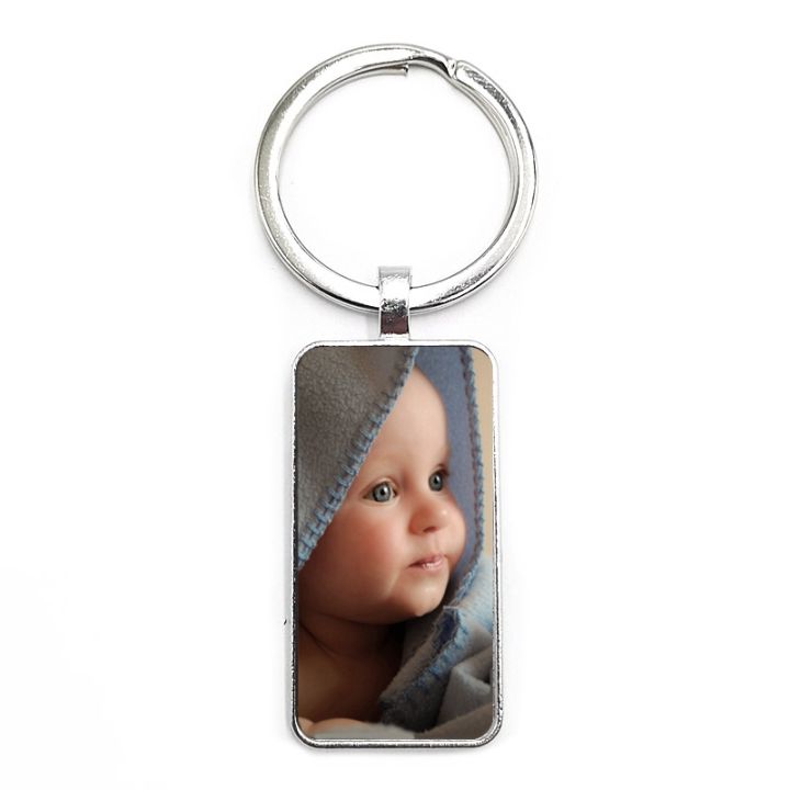 cw-personalizeds-photo-pendants-custom-rectangular-keychain-of-your-baby-child-mom-dad-grandparent-loved-member