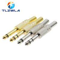 2PCS 6.35mm/6.5mm 2Pole Mono Amplifier Plug 6.35 Stereo Metal Microphone jack plug-in Audio Connector for KTV