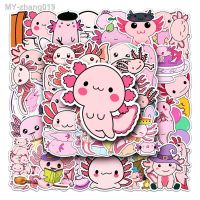 10/30/50PCS Cartoon Cute Pink Axolotl Stickers For Kids Toys Luggage Laptop Ipad Skateboard Journal Diy Stickers Wholesale