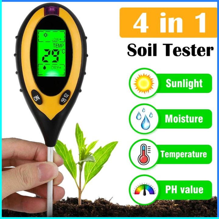 COD YIERYI Pengukur Temperature & Kelembapan Tanah Soil PH / ph meter