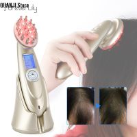 QUANJI Store Electric Laser Hair Growth Comb Anti Hair Loss Therapy Comb Infrared RF EMS Nano LED Red Light Vibration Hair Care Brush