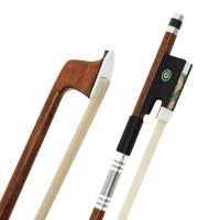 Astonvilla 44ไวโอลิน Bow &amp; Case zilwood Pure Horsetail ผมไม้มะเกลือแกะสลักเปลือกหอยไวโอลิน Instruments อุปกรณ์เสริม Fiddle Bow