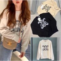 CL sweater⚜️(380฿ฟรีส่ง) มาใหม่! พร้อมส่งเลยค่าา เสื้อแขนยาวสเวตเตอร์ สกรีนลาย งานชนช็อปเลยค่ะ ใส่ออกมาแล้วน่ารักมากก