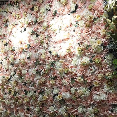 [AYIQ Flower Shop] 40X60ซม. ดอกไม้ประดิษฐ์สำหรับตกแต่งงานปาร์ตี้ดอกไม้ผ้าไหมงานแต่งงาน Decor กลีบดอกไม้งานแต่งงานฉากหลัง Display