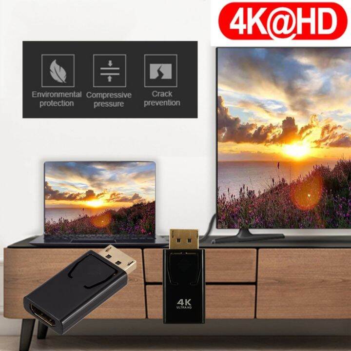 ร้อน-1080p4k-พอร์ตจอแสดงผลเป็นอะแดปเตอร์-hdmi-4k-ชาย-dp-เป็น-hdmi-หญิงแปลงวิดีโอเสียงสำหรับแล็ปท็อปพีซีโปรเจคเตอร์-displayport-เป็น-hdmi