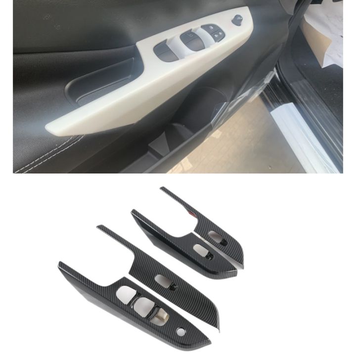 for-nissan-navara-np300-2016-2021-car-carbon-fibre-window-glass-lift-switch-button-panel-cover-trim-sticker-accessories