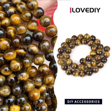 Natural Yellow Tiger Eye Stone Beads Gem High Quality Round Loose Bead For  Jewelry Making DIY Bracelet Accessories 4 6 8 10 12mm