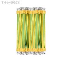 ✤✎ 20 pcs BVR Yellow-Green Solar Photovoltaic Grounding Wire Terminals 10/12/14 AWG Copper PV Cabinet Bridge Leakage Earth Cable