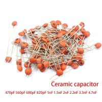 100pcs Ceramic capacitor 50V 470pF 560pF 680pF 820pF 1nF 1.5nF 2nF 2.2nF 3.3nF 4.7nF Electrical Circuitry Parts