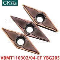 VBMT110302-EF YBG205 VBMT110304-EF YBG205 คาร์ไบด์แทรกเครื่องมือกลึงกลึงโลหะ CNC VBMT สําหรับสแตนเลส