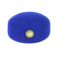 High Quality Beret Hat Women Woolen Drum Team Cap Air Hostess Accessories Festival Party Honour Guard Hat Modern Dance