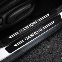 4ชิ้นสำหรับ Nissan Qashqai J10 J11 2023- 2011 2010 2009 2008 2007อุปกรณ์เสริมสำหรับสติกเกอร์ติดธรณีประตูธรณีประตูรถยนต์