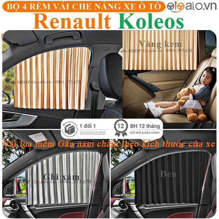 Rèm vải che nắng xe ô tô Renault Koleos: Rèm vải che nắng cho xe Renault Koleos là giải pháp hoàn hảo để bảo vệ xe trong suốt cả ngày dài. Rèm giúp giảm nhiệt độ bên trong xe và giữ cho nội thất luôn mới và bền đẹp. Với thiết kế và chất liệu đẹp mắt, rèm vải che nắng cho xe của bạn sẽ trở nên đẹp hơn và tránh được sự kiệt quệ của thời gian.