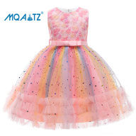 MQATZ Đầm Xòe Ngôi Sao Nhiều Màu Mùa Hè 2022 Váy Cưới Trẻ Em Cho Trẻ Em Trang Phục Đầm Dự Tiệc Công Chúa Ren, Vestido Cho Bé Gái Sơ Sinh 3-10 Năm L5129 thumbnail