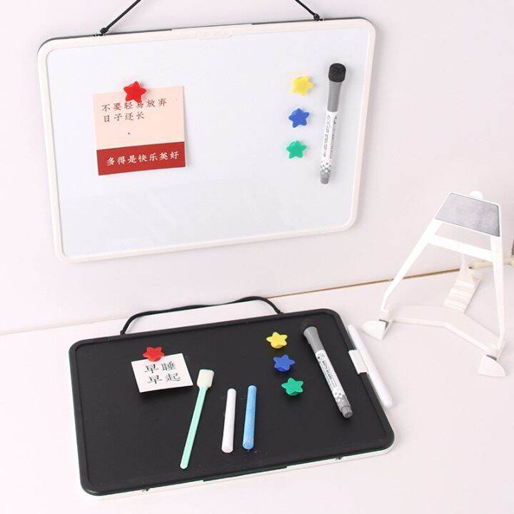 magnetic-double-sided-whiteboard-for-childrens-home-teaching-erasable-hanging-black-and-white-dual-purpose-small-blackboard