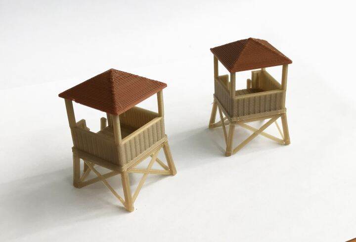 outland-models-wood-style-watchtower-guard-tower-x2-ho-oo-scale-railway-layout