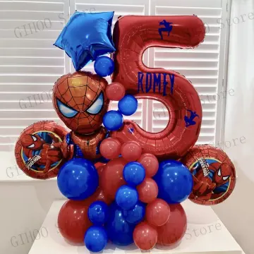 Spiderman 4th Birthday Balloon Bouquet / Spiderman Balloon