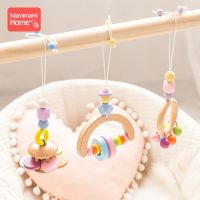 Mamihome Baby Wooden Teether Gym Play Toys Music Rattle Wooden Blank Rodent Pendants Newborn Educational Toys Children 39;S Goods