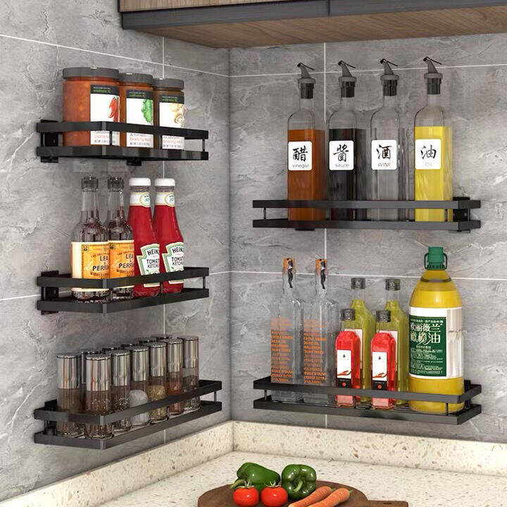 Kitchen Organizer Wall Storage Shelf for Spice Jar Rack Shelves
