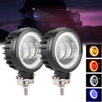 30W LED Work Light Angel Eye Halo Ring 3.5INCH Motorcycle SUV Car Truck 12V 24V White 6500K DRL Offroad Driving Lamp Headlight