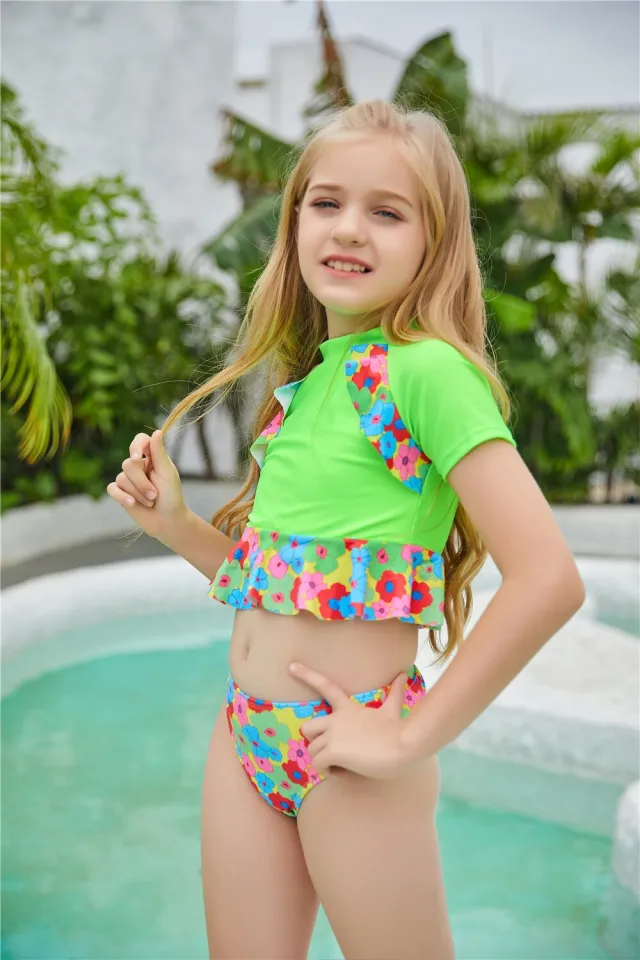 Infant Kids Baby Girl Leopard Bikini Set Swimwear Swimsuit Bathing Swimming  Suit