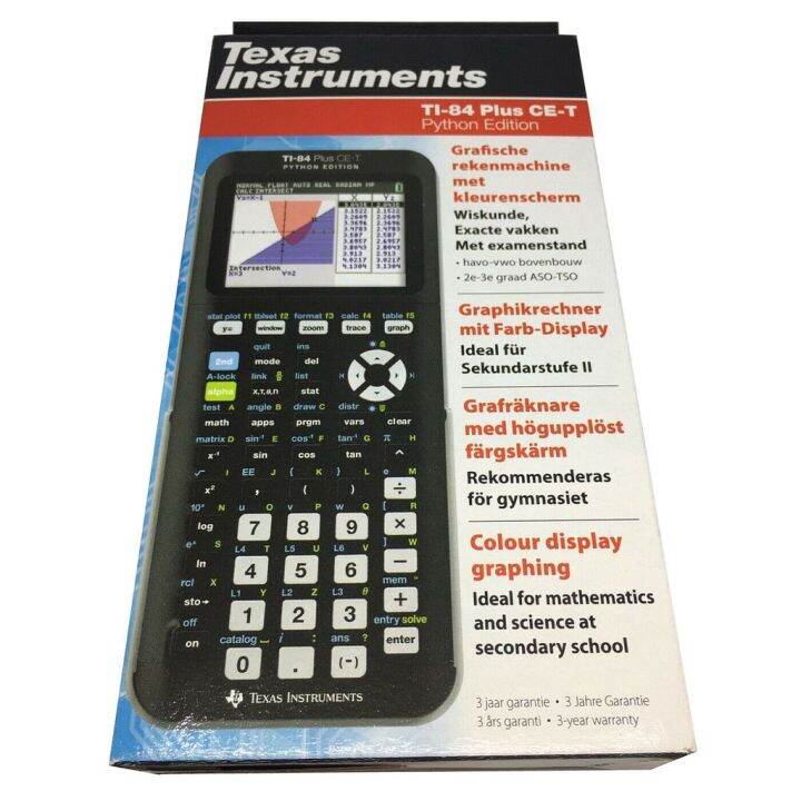 Texas Instruments TI-84 Plus CE-T เครื่องคิดเลข Python Edition (สีดำ ...
