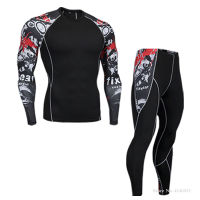 2018 Muscle Men 3D Prints Compression Shirts kit Long Sleeves Thermal Under Top MMA Rashguard Fitness Base Layer Weight Lifting