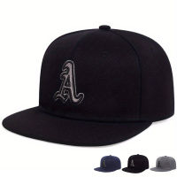 Summer Mens Flat Brim Hat Adjustable Letter Embroidered Hat Snapback Hip Hop Baseball Cap Outdoor Travel Hats Fitness Caps