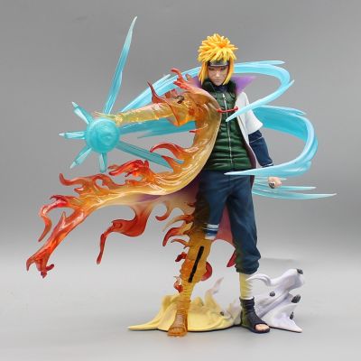 ZZOOI 23cm Naruto Namikaze Minato Anime Figure Shippuden Two Heads Evil Gk Four Generations Action PVC Toys for Children Collector