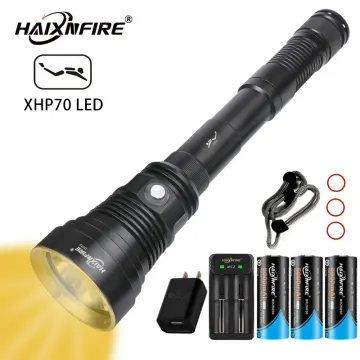 6000 Lumens XHP70.2 LED Diving Flashlight Fish Fishing Flashlight Submarine  Light